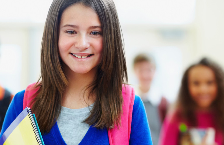 Child in french class ready to learn